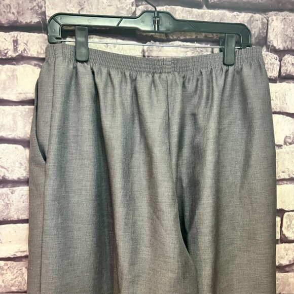 Alfred Dunner Gray Elastic Waist Pull on Pants Size 18 - Picture 6 of 8